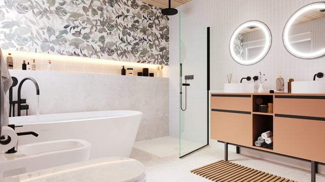 Baño con ducha y bañera