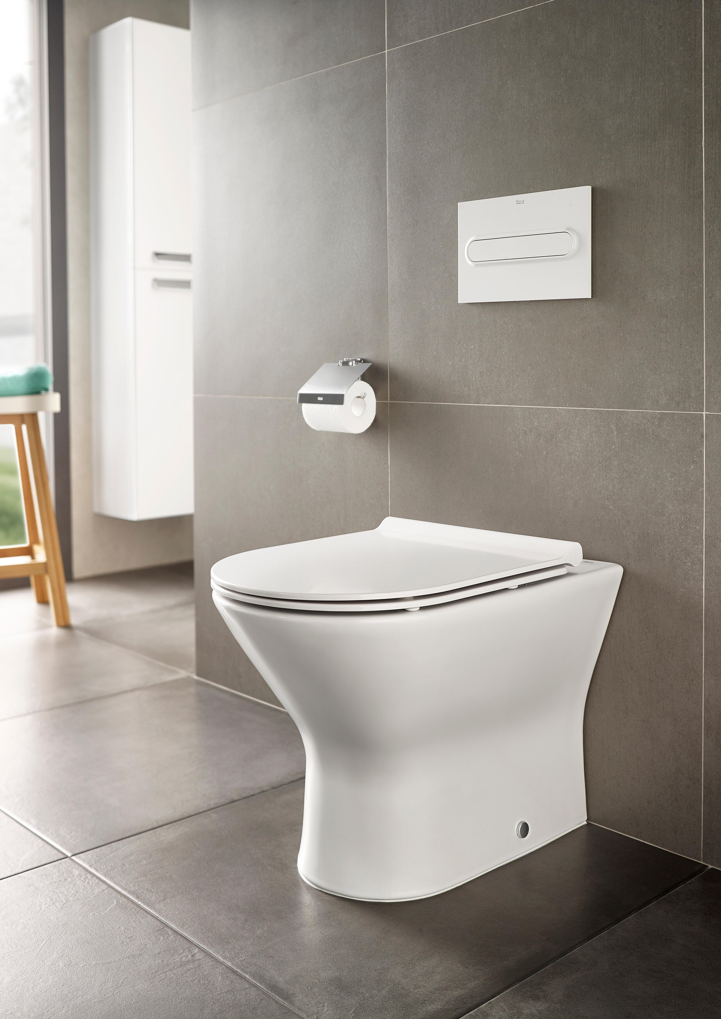 Vaso WC filomuro ROCA nexo, sedile escluso P 54 x L 150 x H 39 cm bianco - 5