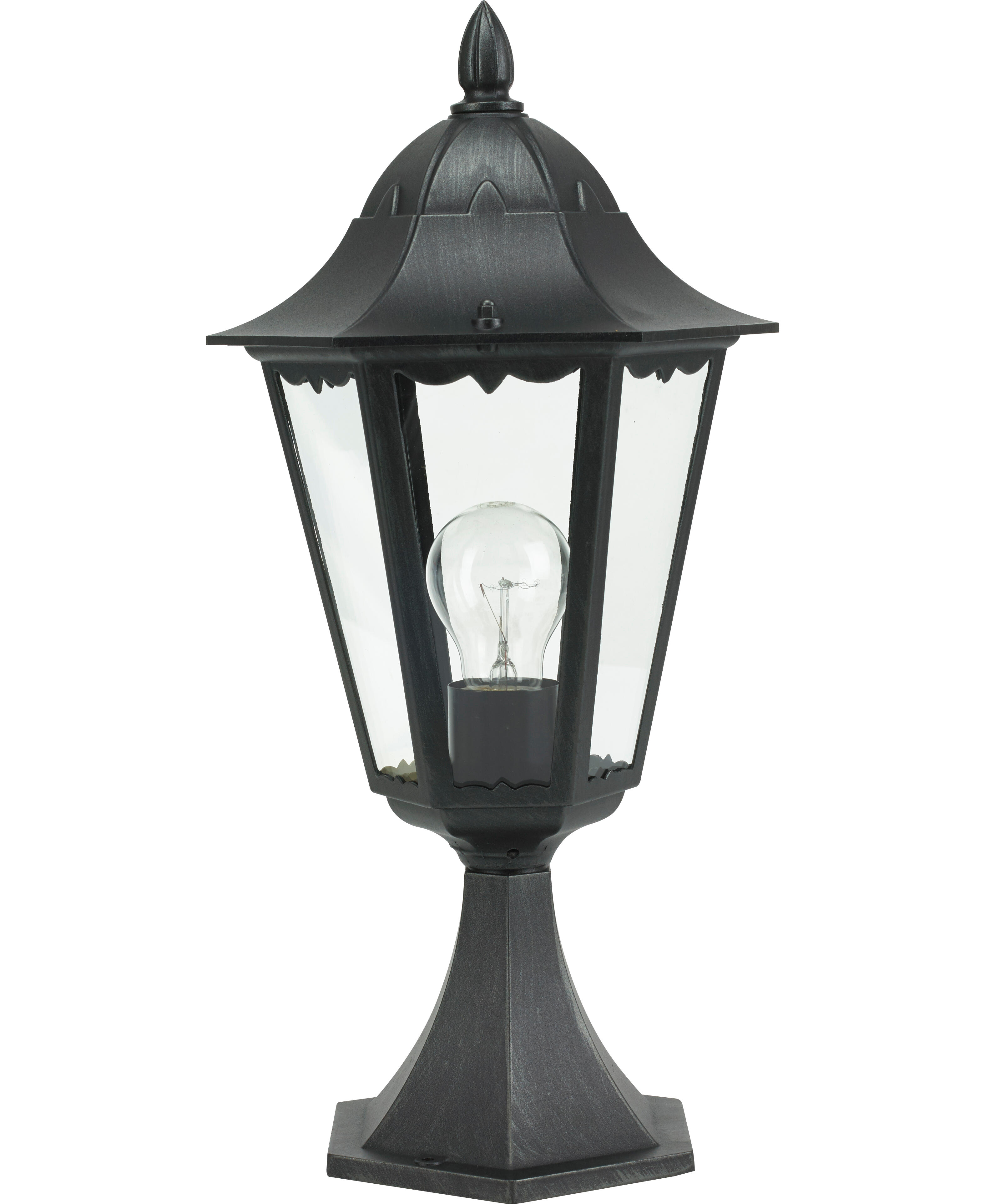 Baliza de jardín exterior E27 Monza Inspire 47 cm aluminio negro resistencia IP44 - 3