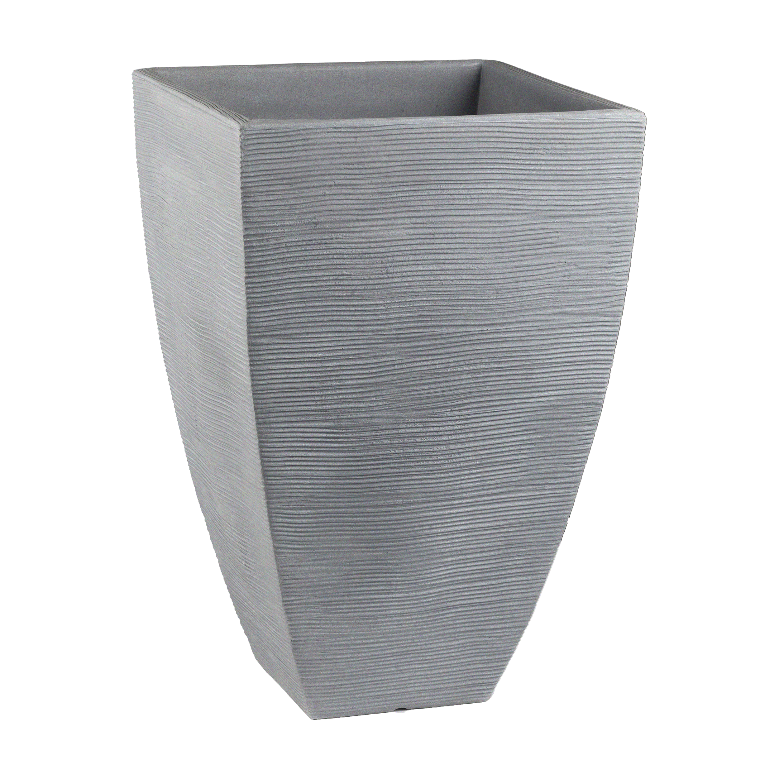 Donica wysoka Rillen 40x40 cm szara Vog