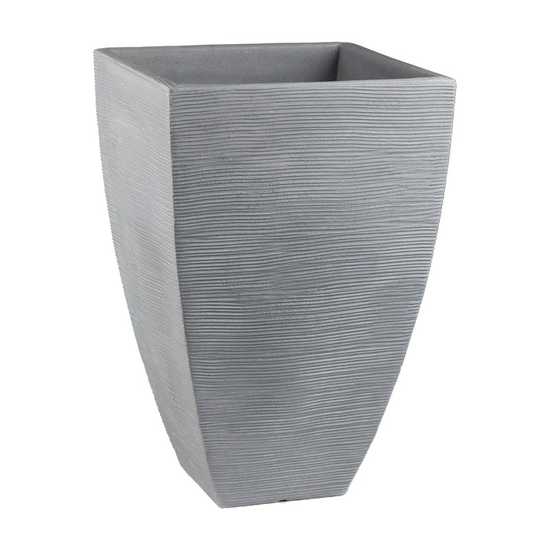 Donica wysoka Rillen 40x40 cm szara Vog