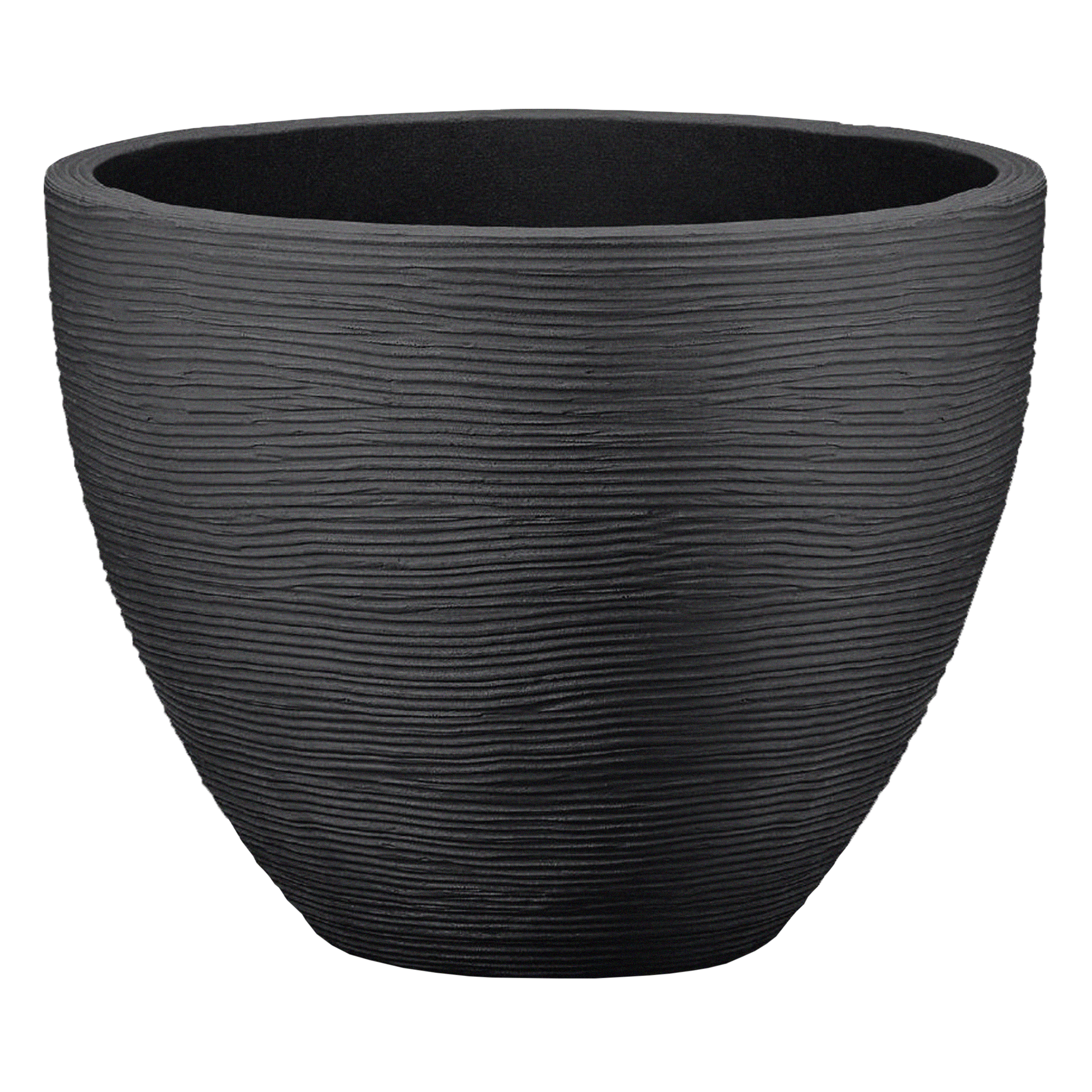 Donica plastikowa Rillen śr.40 cm antracytowa Vog