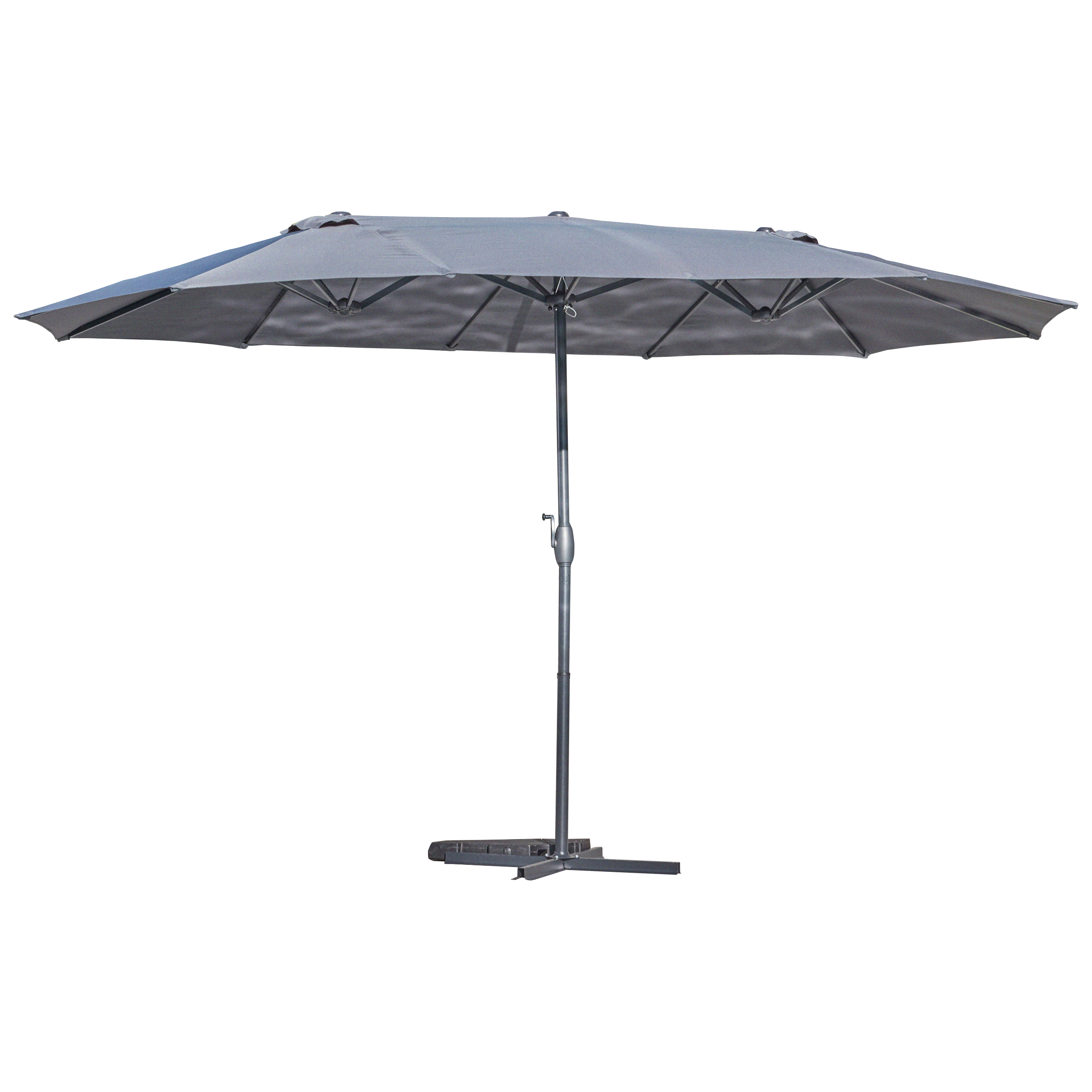 Parasol ogrodowy prostokątny/owalny 460x275x245 cm antracytowy Vog