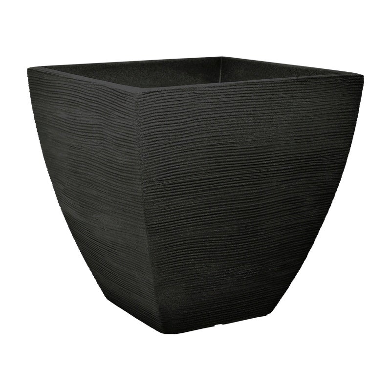 Donica plastikowa Rillen 40x40 cm antracytowa Vog