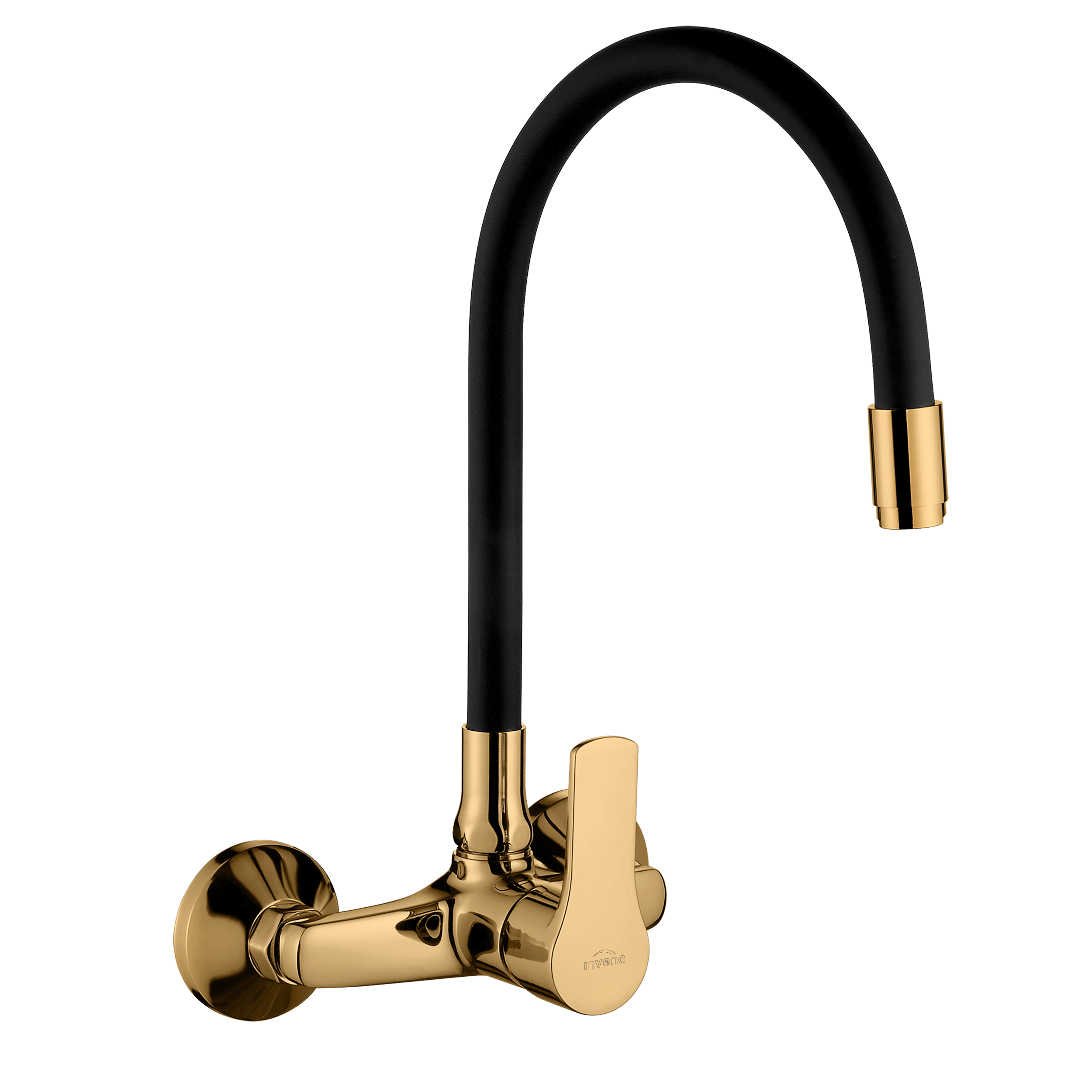 Bateria kuchenna ścienna z elastyczną wylewką Verso ZŁota Invena