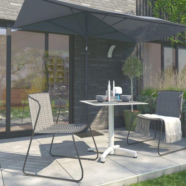 Tavolo da pranzo per giardino Stone NATERIAL in alluminio con