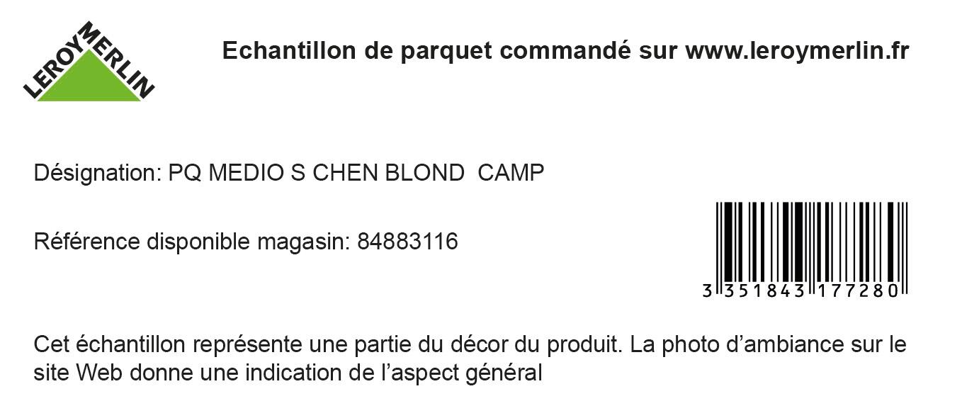 Echantillon parquet chêne medio S blond campagne - 2