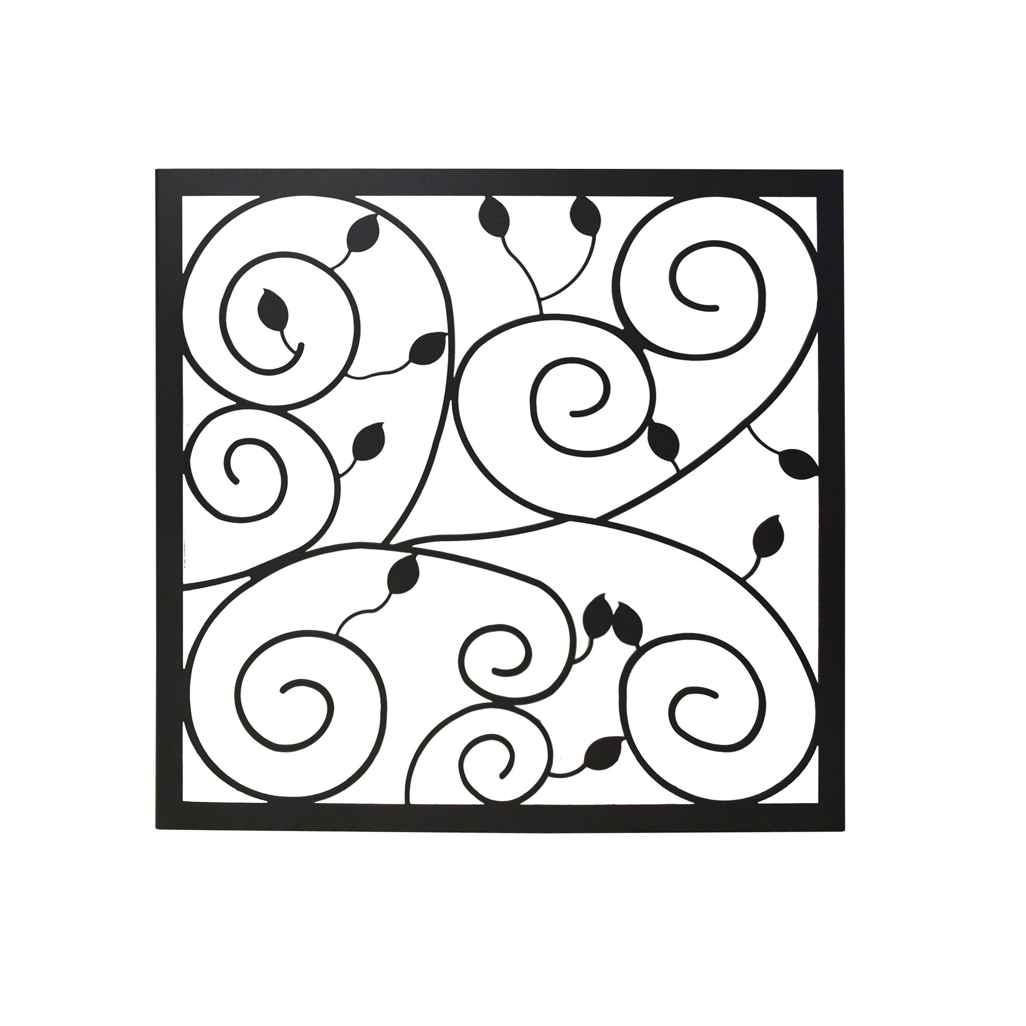 Reja ventana artdeco negro 125x125 cm