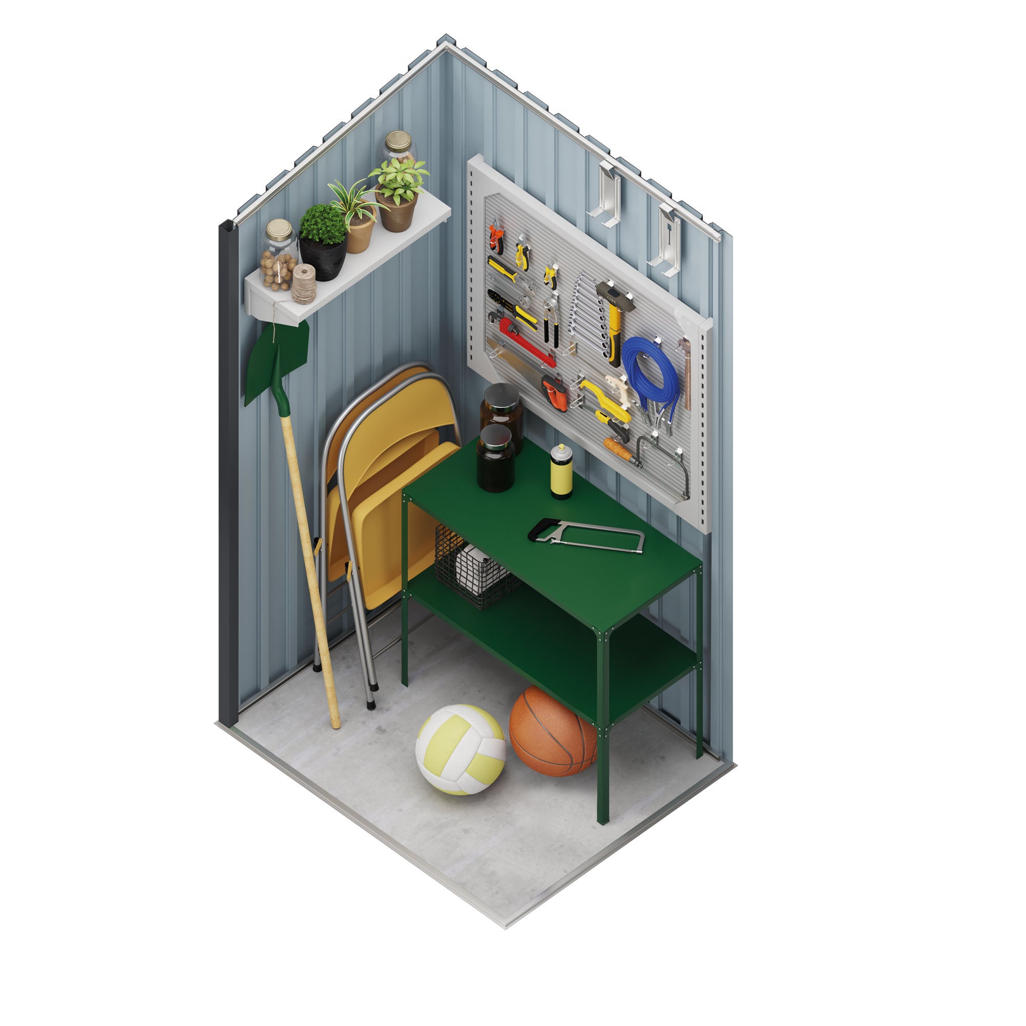 Cobertizo de acero SANSA 160x99x104 cm 1,2 M2 - 4