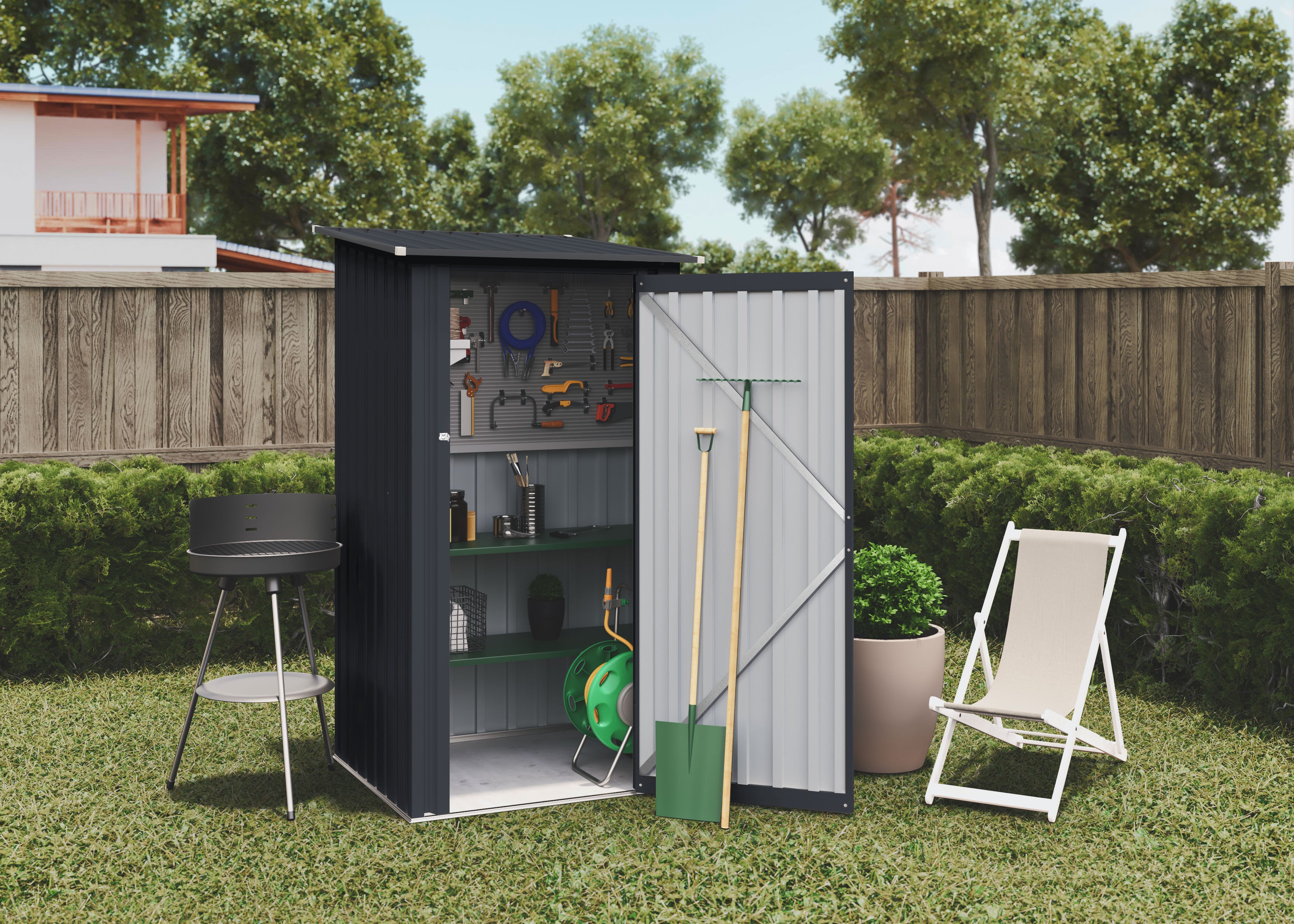 Cobertizo de acero SANSA 160x99x104 cm 1,2 M2 - 3