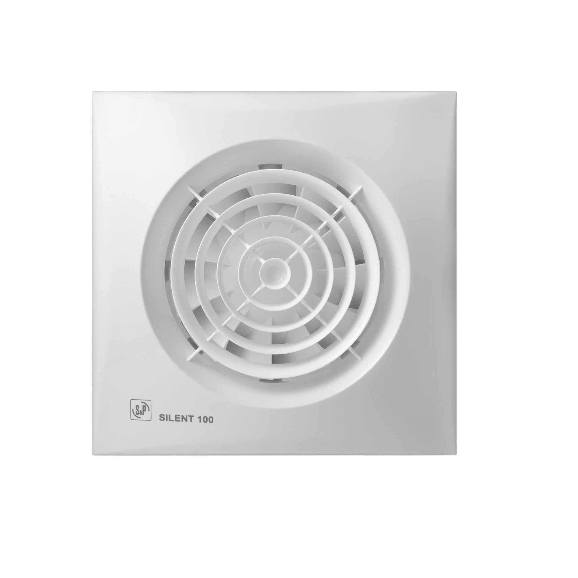 Extrator de ar wc S&P SILENT C100 100 m³/h branco - 10