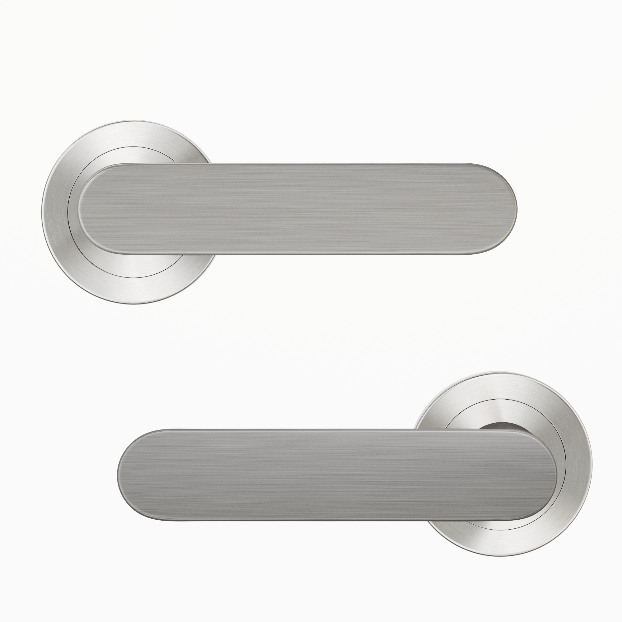 2 poignées sur rosace INSPIRE Java aluminium nickel brillant A2 - 2
