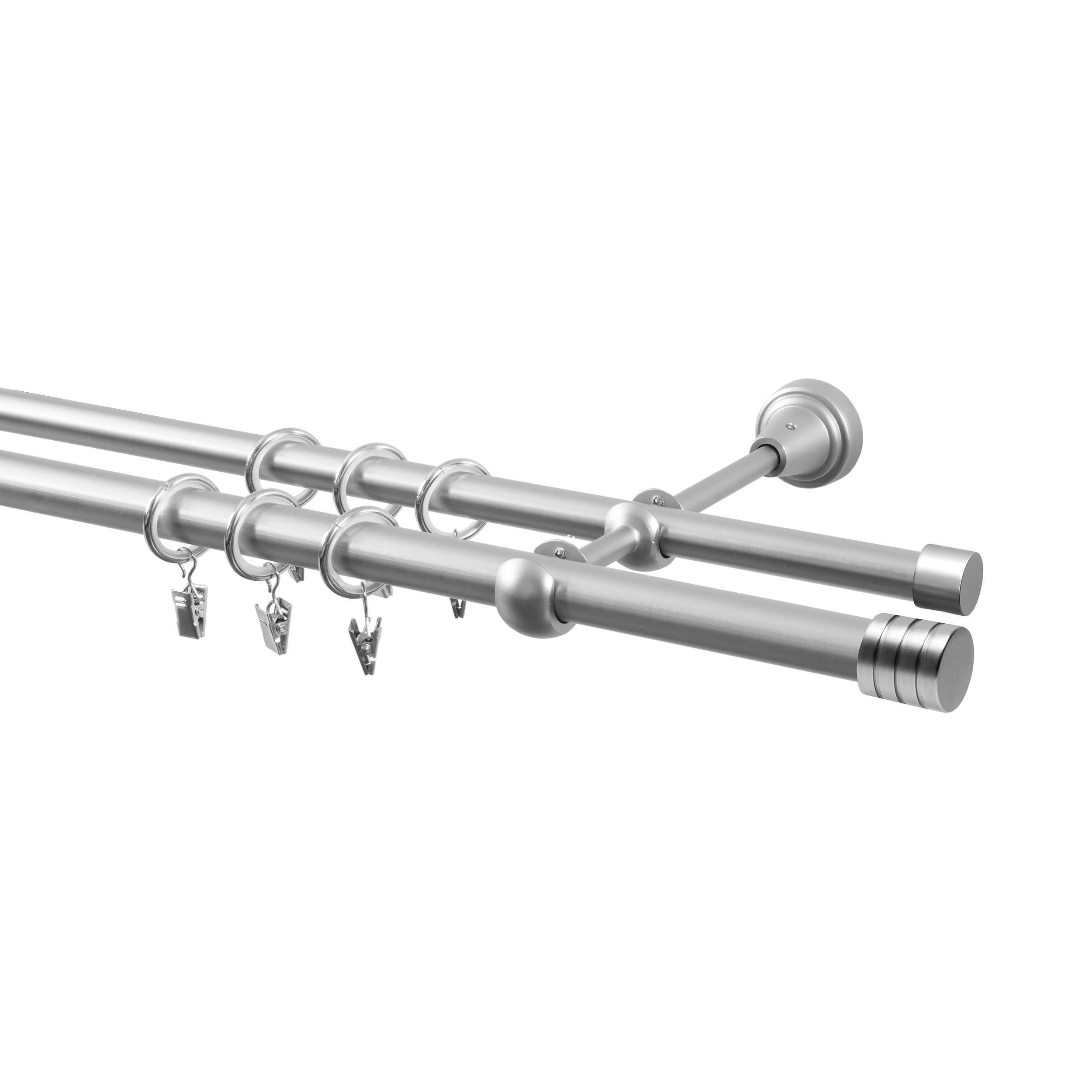 Karnisz Cylinderek 160 cm podwójny chrom 19/16 mm Inspire