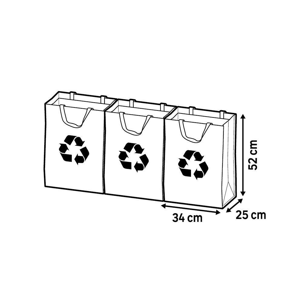 Conjunto de sacos DELINIA BASIC PVC 3X50L - 6