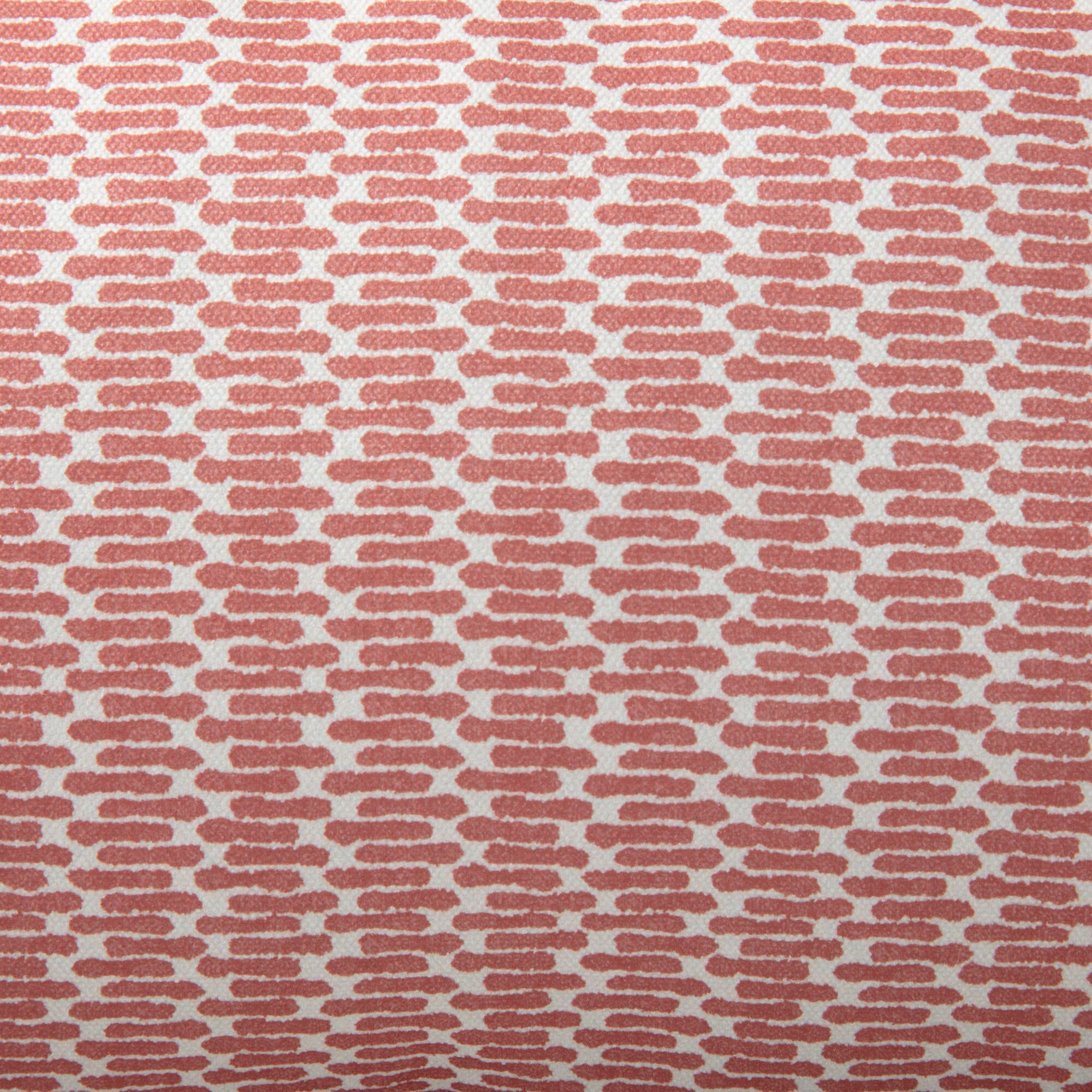 Funda de cojín rectangular Codi algodón poliéster rayas rojo coral con cremallera 50x30cm - 4