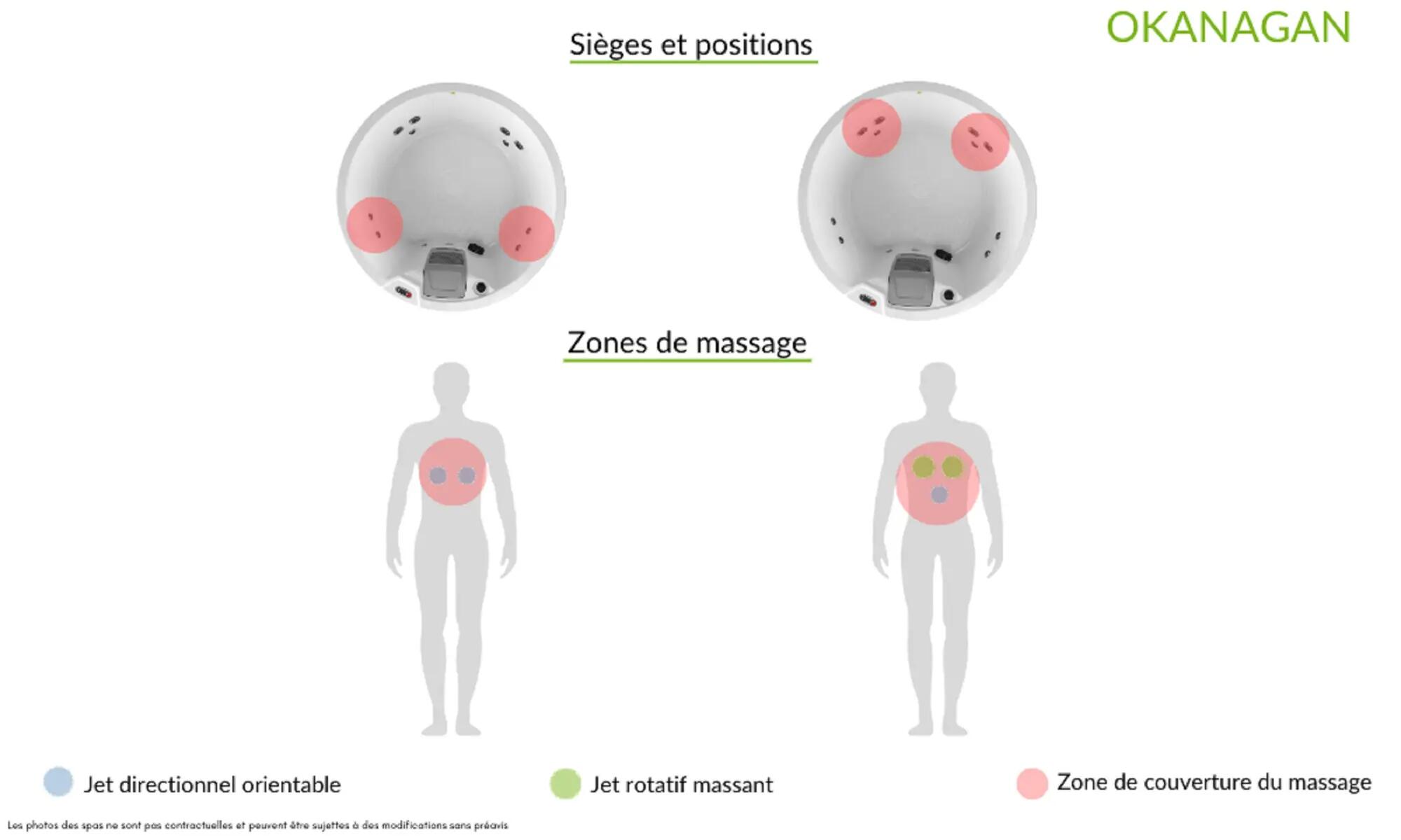 Zones de massage spa rigide Okanagan canadian spa - 4