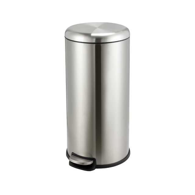 Cubo de la basura con pedal DELINIA acero plata 28 litros