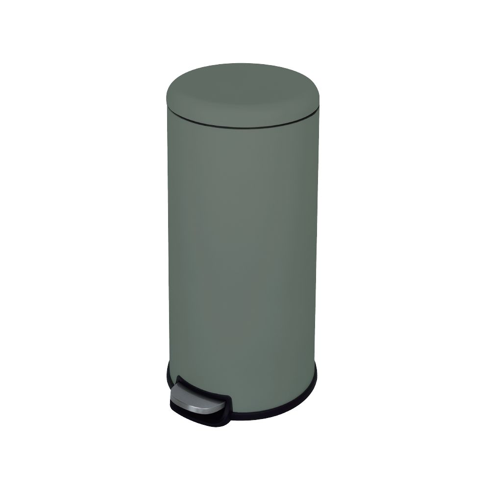Cubo de basura con pedal DELINIA verde 28 litros Leroy Merlin