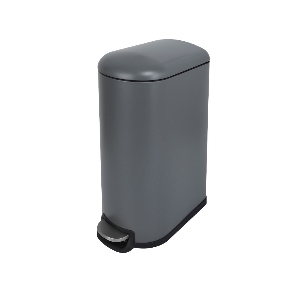 Cubo de basura con pedal DELINIA oval de acero 40 litros Leroy Merlin