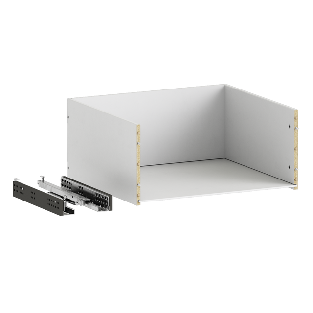 Structure de tiroir blanc H25XL55.2XP48cm pour caisson SPACEO Evo'M L60XP54cm