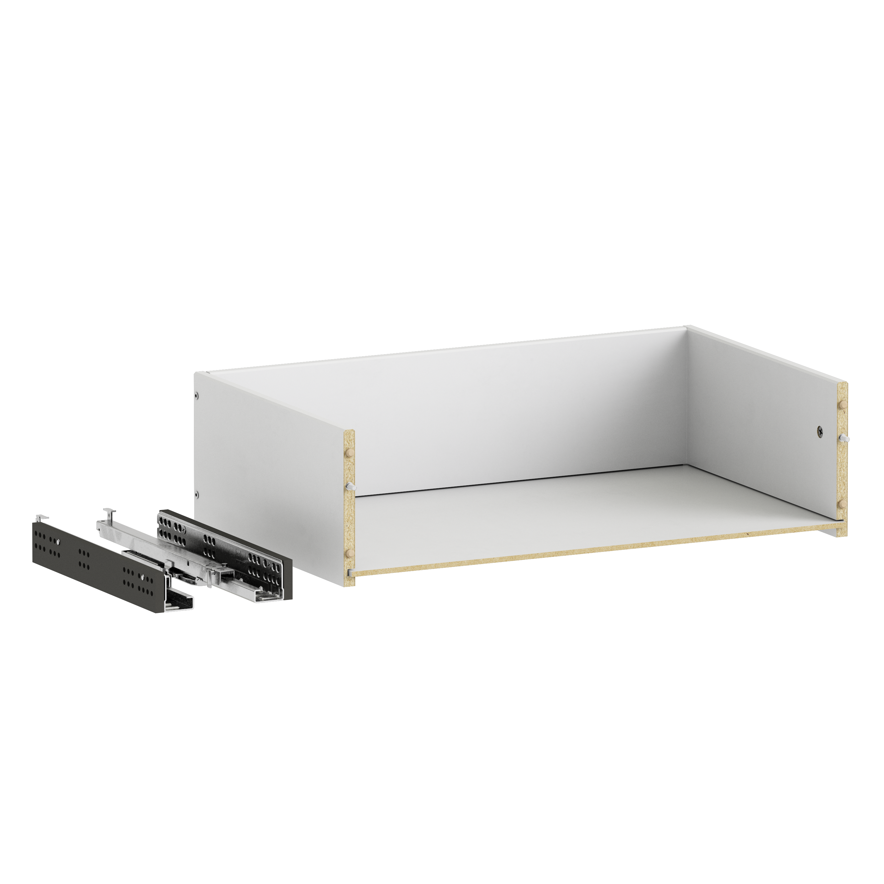 Estructura de cajón interior/exterior para módulo de armario spaceo evo’m blanco 60x25.6x38 cm