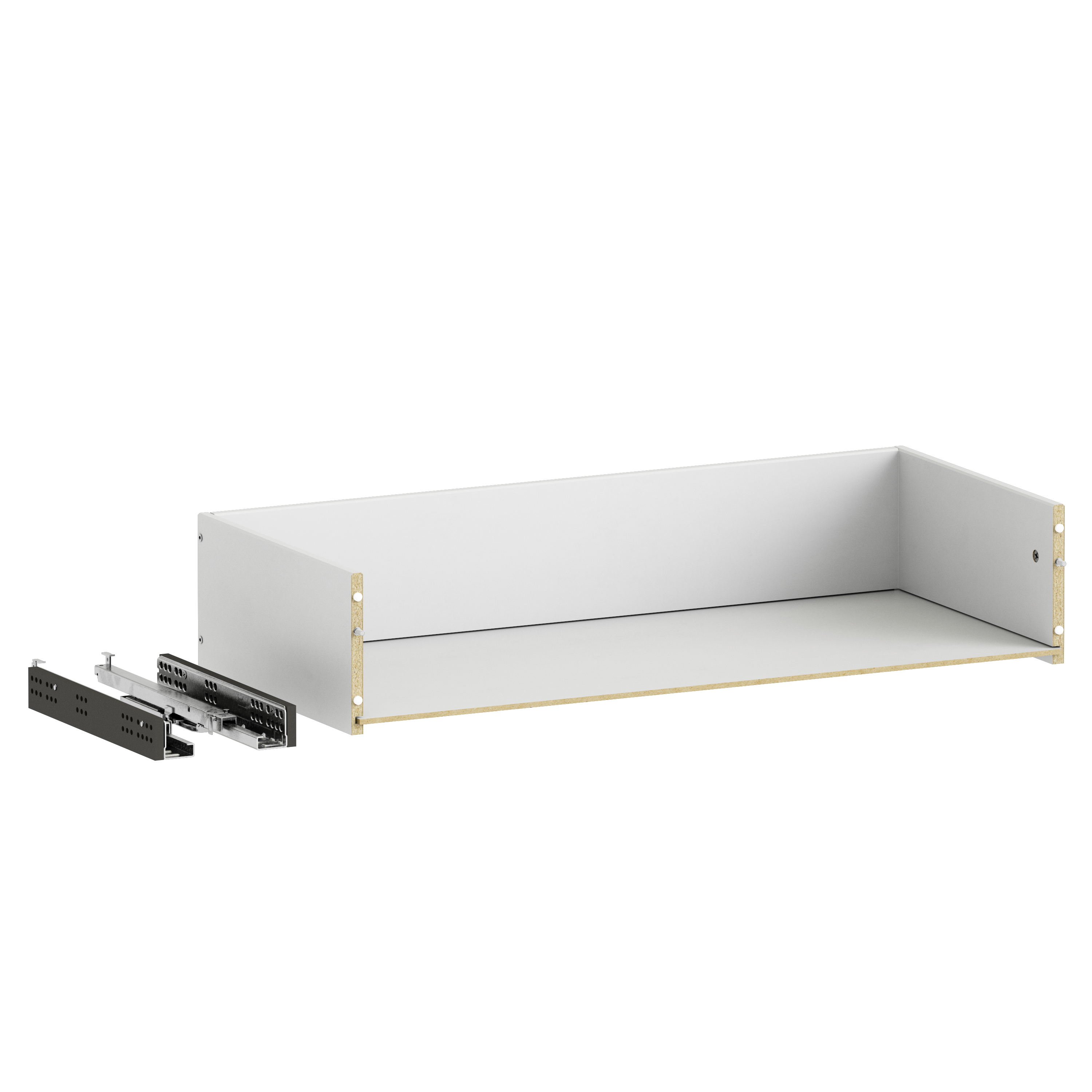 Estructura de cajón interior/exterior para módulo de armario spaceo evo’m blanco 80x25.6x38 cm