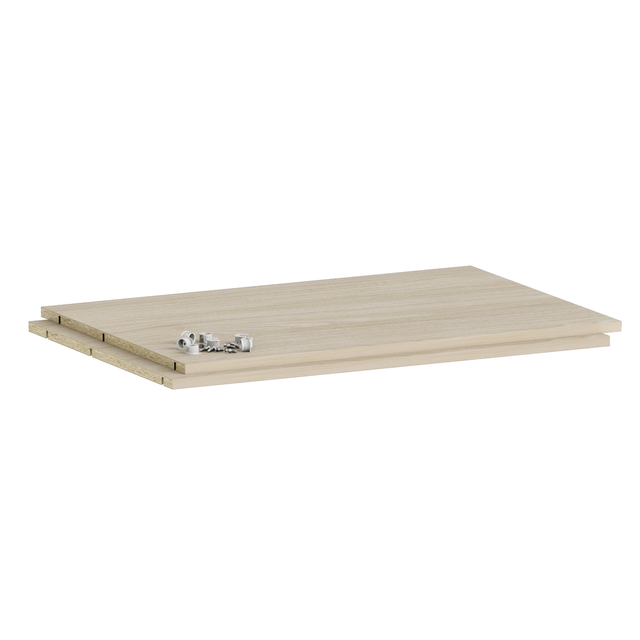 Lot de 2 étagères SPACEO Evo'M effet chêne pour caisson L.80 x P.54 cm