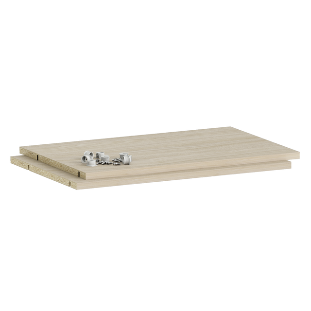 Lot de 2 étagères SPACEO Evo'M effet chêne pour caisson L.60 x P.38 cm