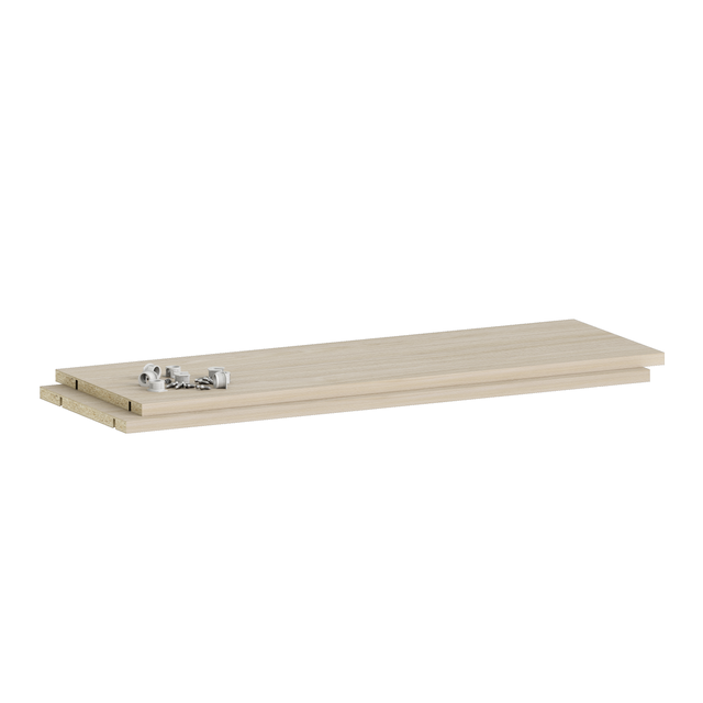 Lot de 2 étagères SPACEO Evo'M effet chêne pour caisson L.80 x P.28 cm