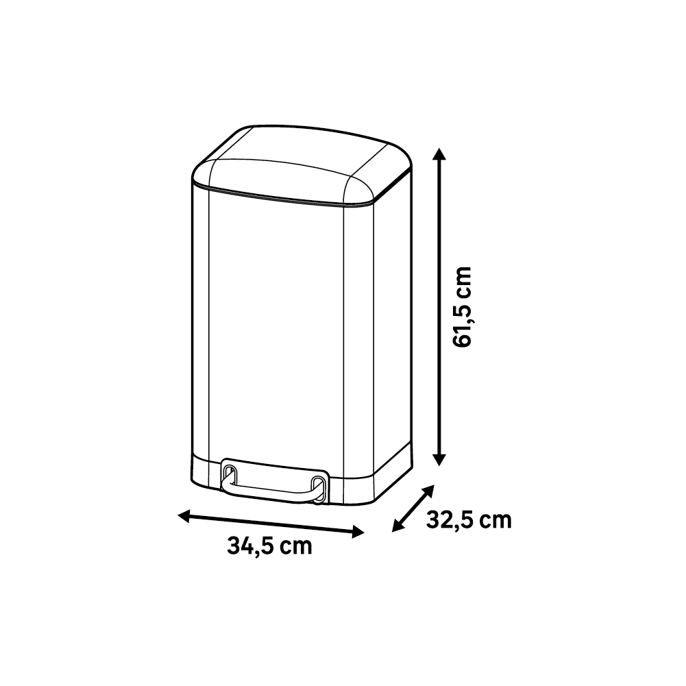 Balde do lixo fecho suave 30 L Delinia Slim inox - 7