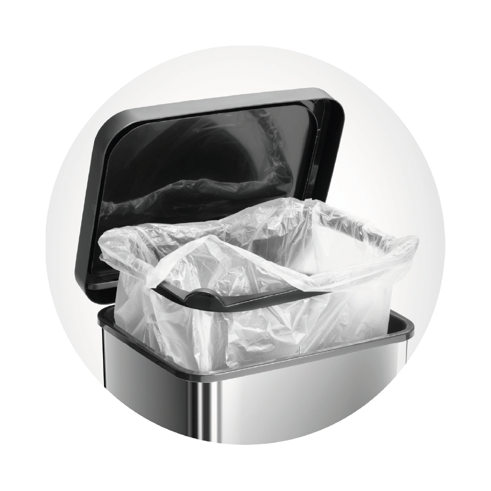 Poubelle de cuisine 20L à pédale DELINIA Simpla gris - 5