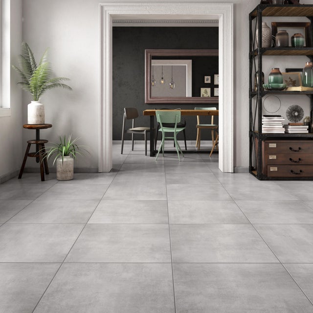 Suelo porcelánico Mineral efecto cemento gris 60x60 cm C1 ARTENS