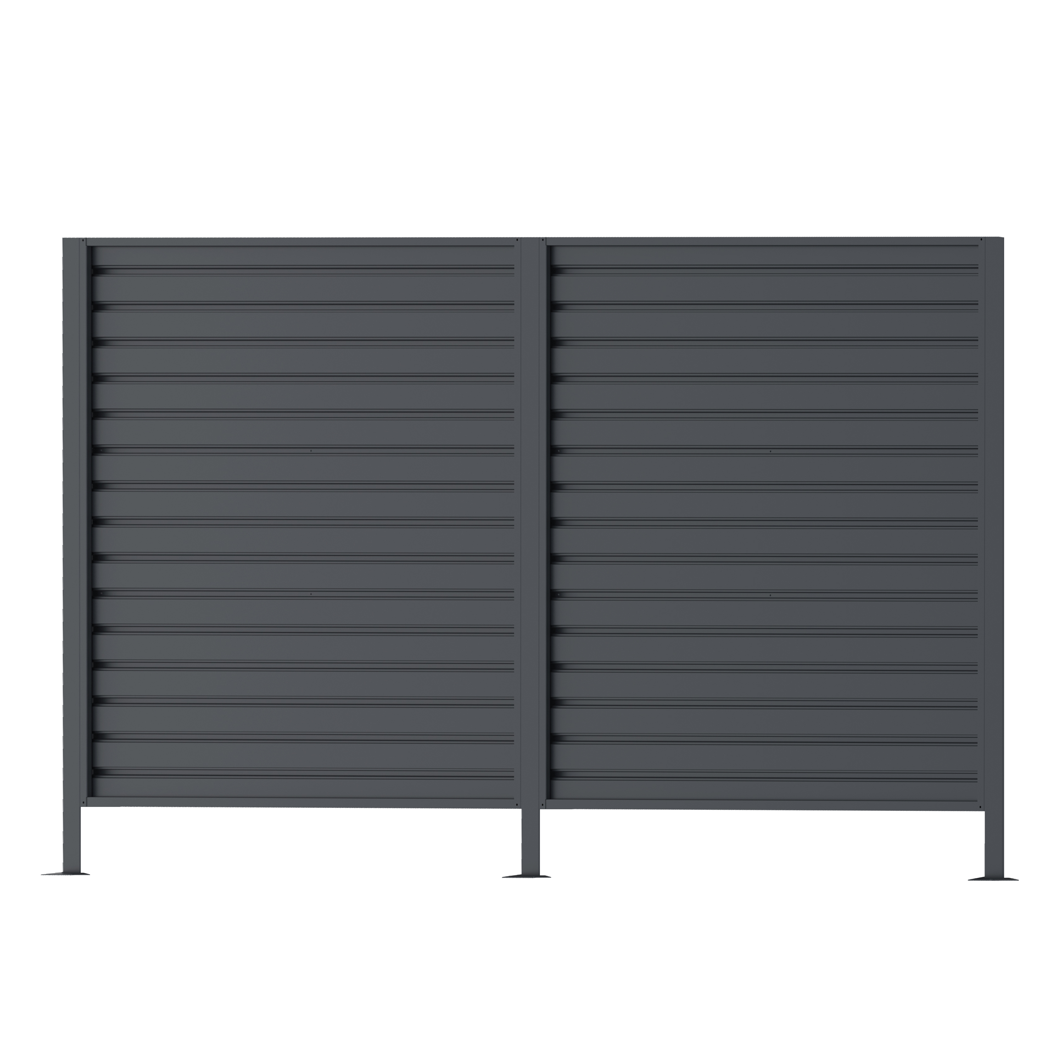 Ściany do wiaty stalowej 3szt. komplet 284x546x238cm