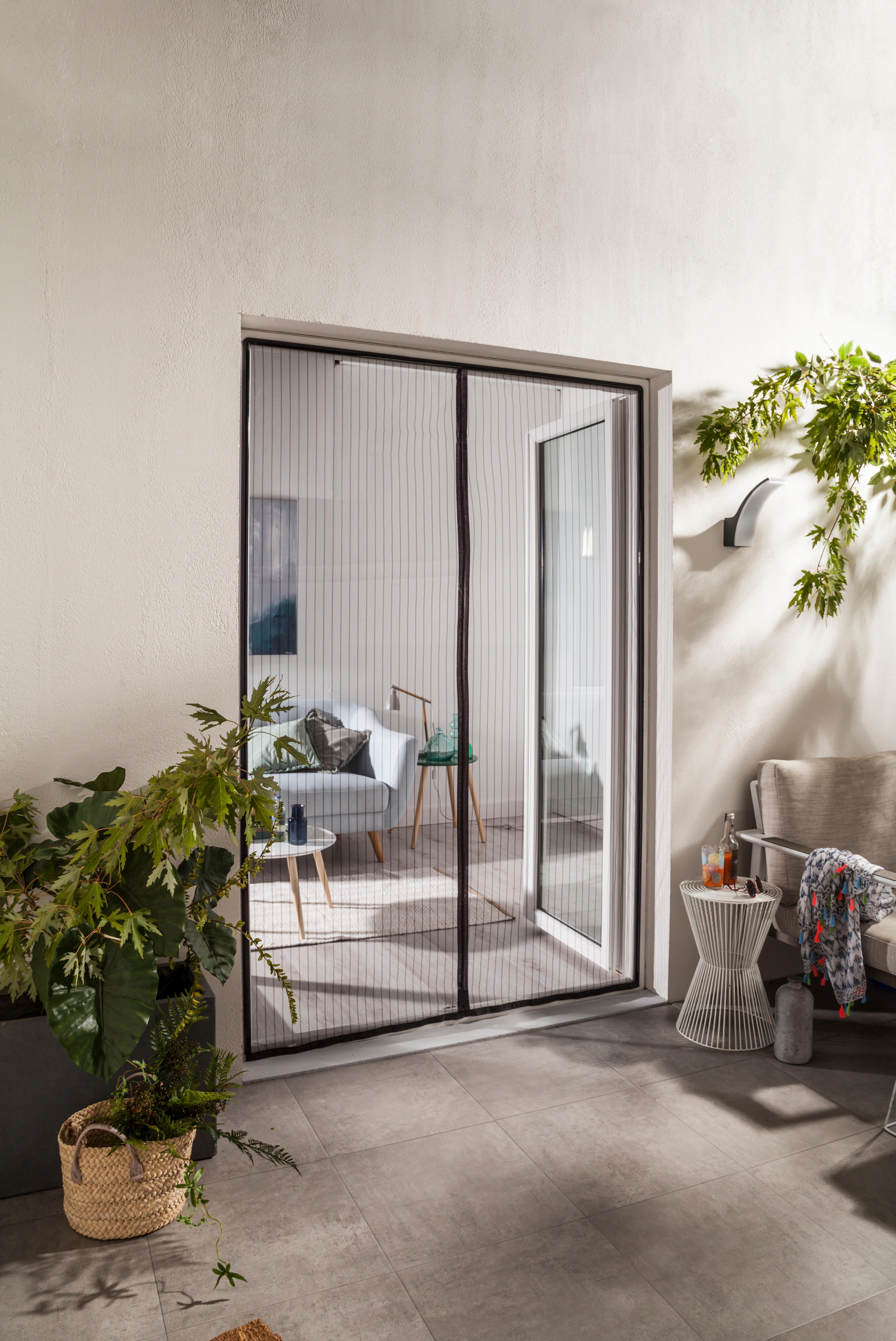 Rede mosquiteira para porta ISOXA CORTINA MAGNÉTICA 100X230CM PRETO - 4