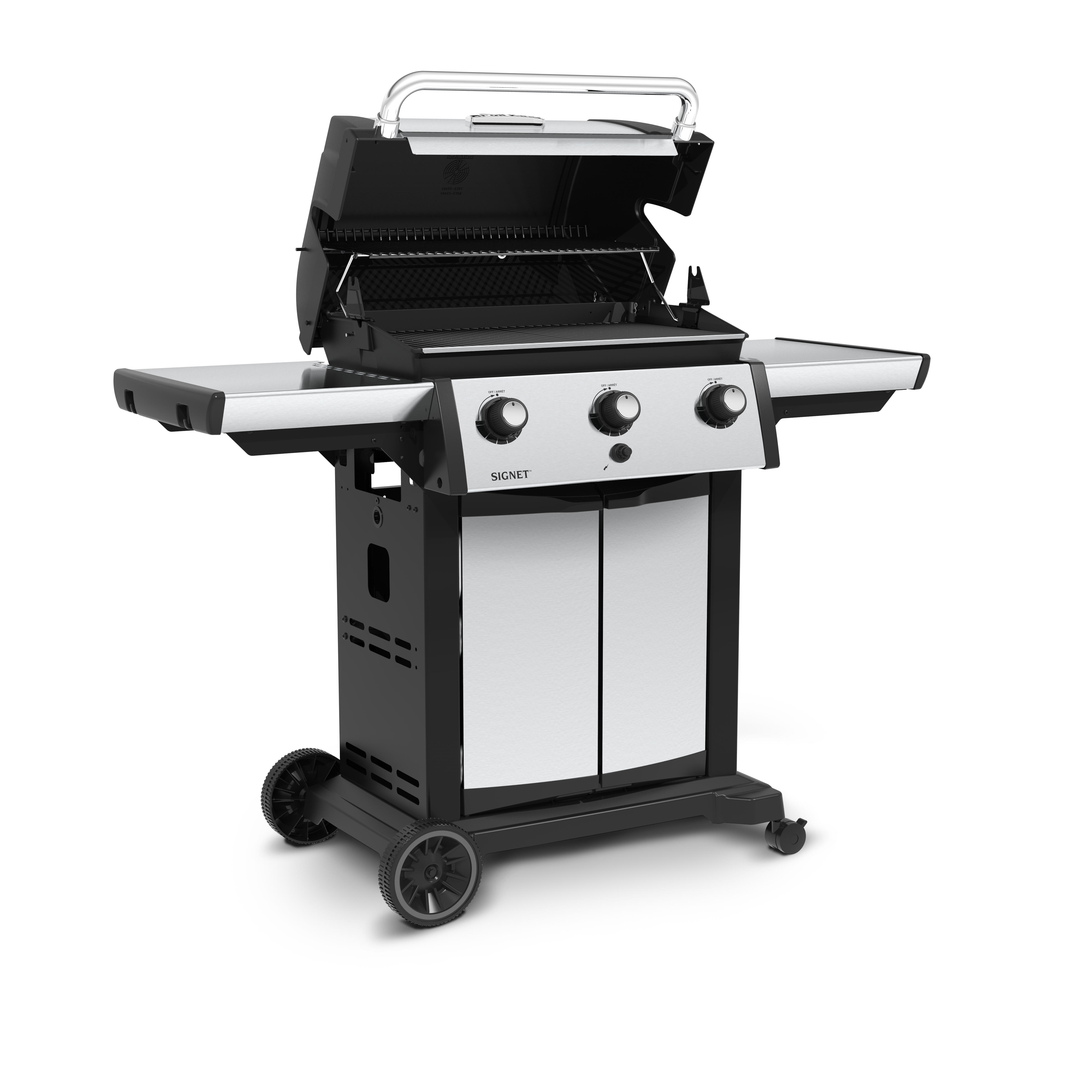 Barbacoa de gas broil king signet de 3 quemadores y 11.4 kw de potencia recomendado para de 6 a 10 personas