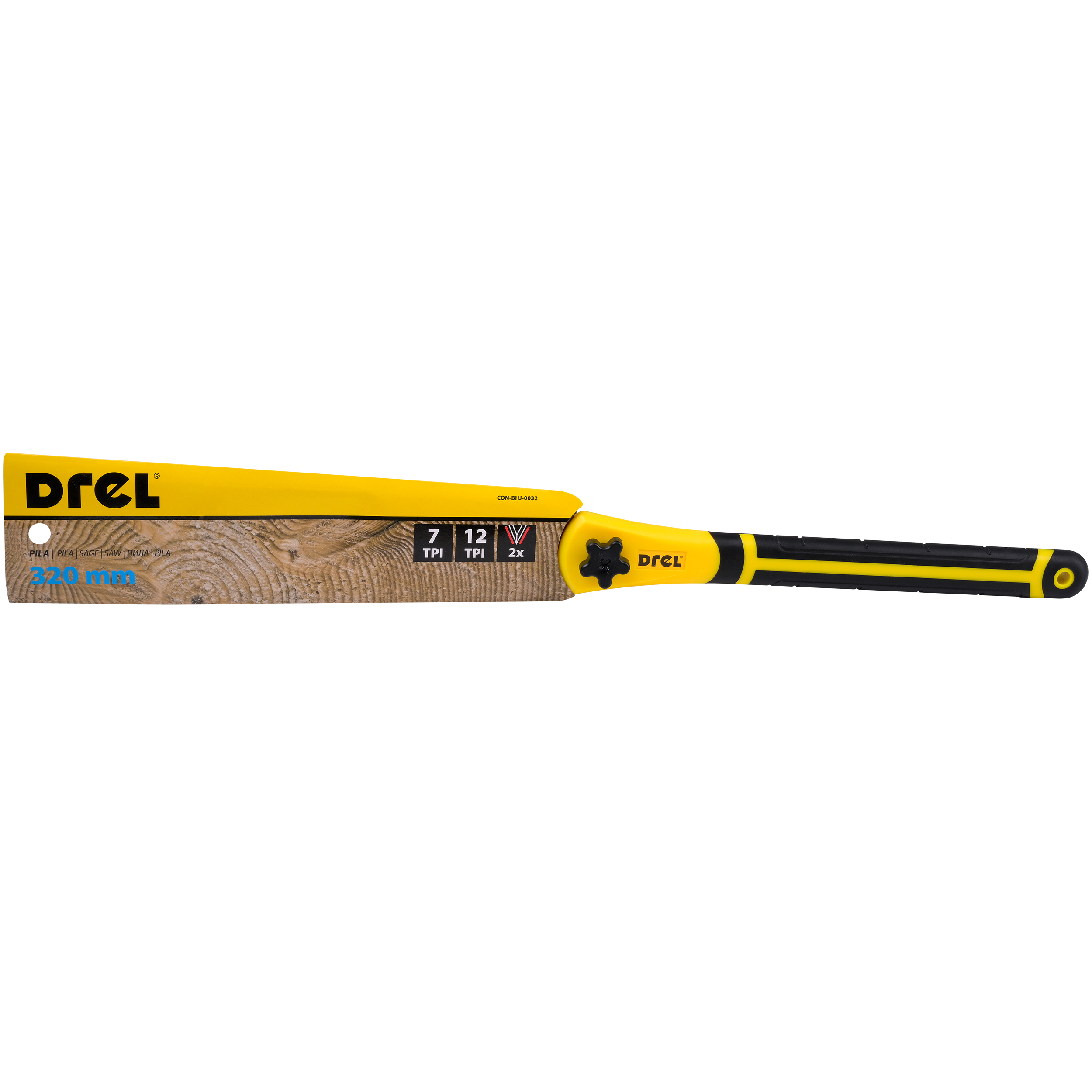 Piła ręczna dwustronna do drewna 320 mm Drel - 6