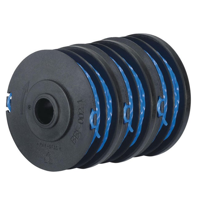 Lot de 3 bobines de fil pour coupe-bordures RYOBI Rac123, L.10 m x D.1.5 mm