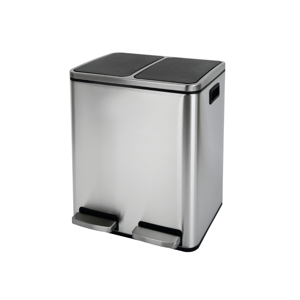 Balde do lixo Delinia Smart com 2 compartimentos 2 x 15L inox - 2