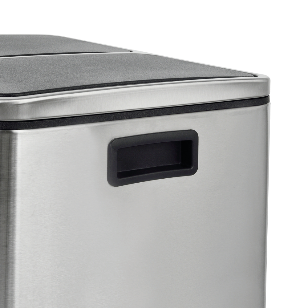 Balde do lixo Delinia Smart com 2 compartimentos 2 x 15L inox - 12