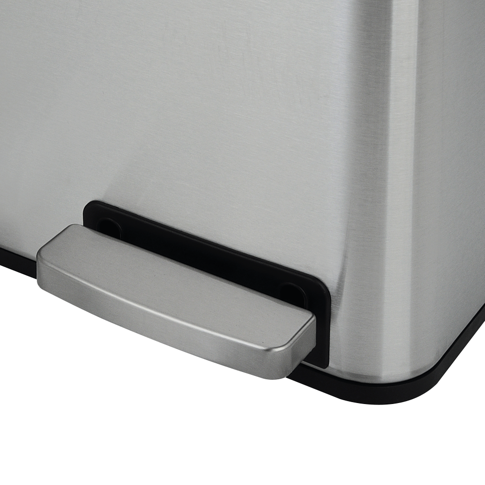 Balde do lixo Delinia Smart com 2 compartimentos 2 x 15L inox - 6