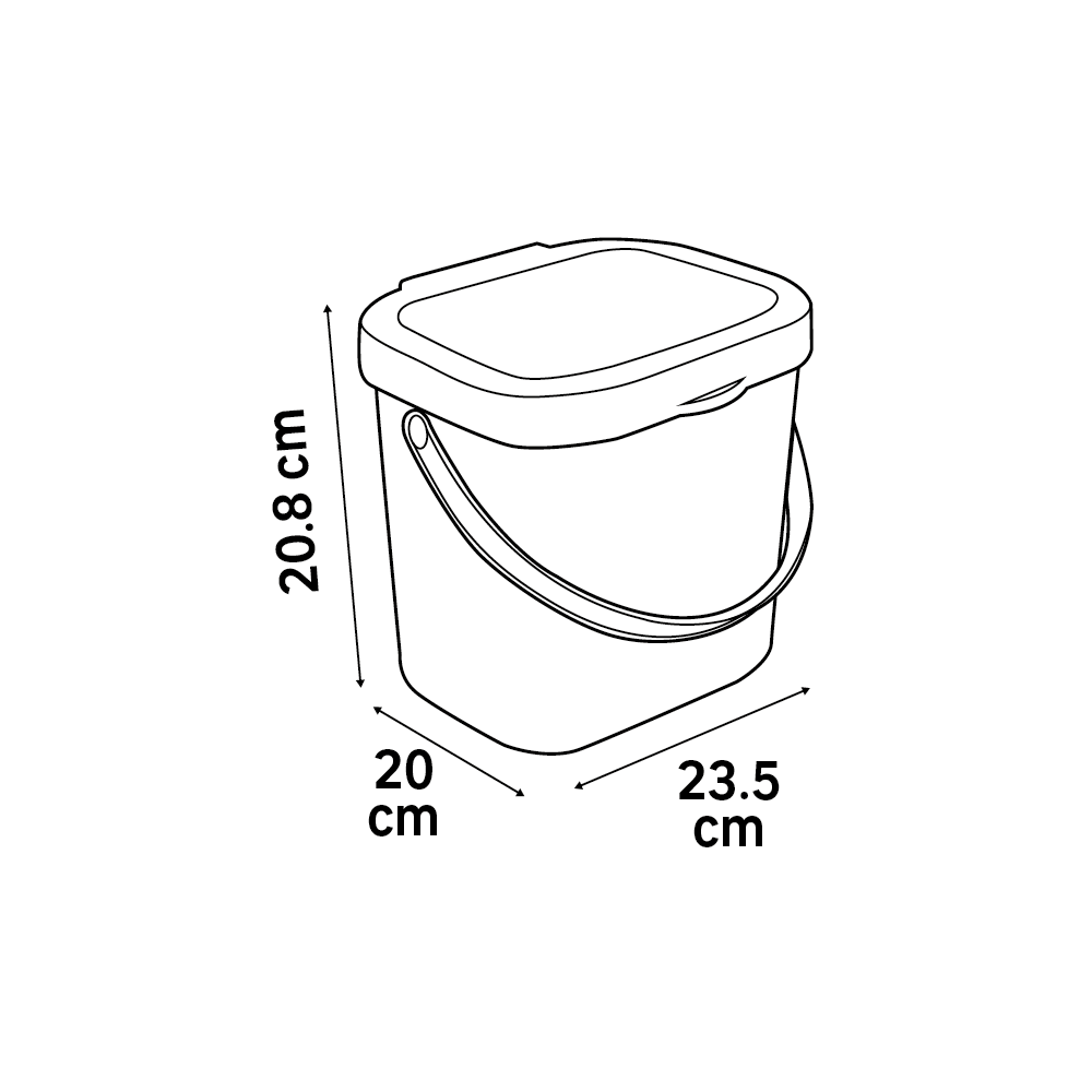 Pattumiera Trendy DELINIA manuale grigio / argento 6 L - 6