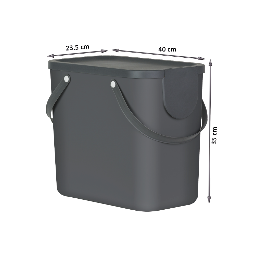 Poubelle de cuisine 25L DELINIA Trendy anthracite - 4