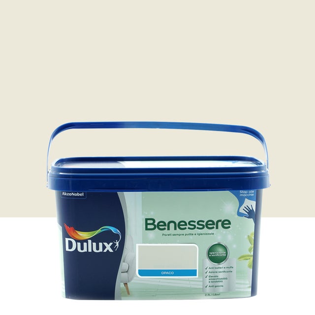 Pittura per interni super lavabile, DULUX giallo vaniglia opaco, 2.5 L