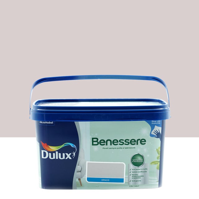 Pittura per interni super lavabile, DULUX rosa crepuscolo opaco, 2.5 L