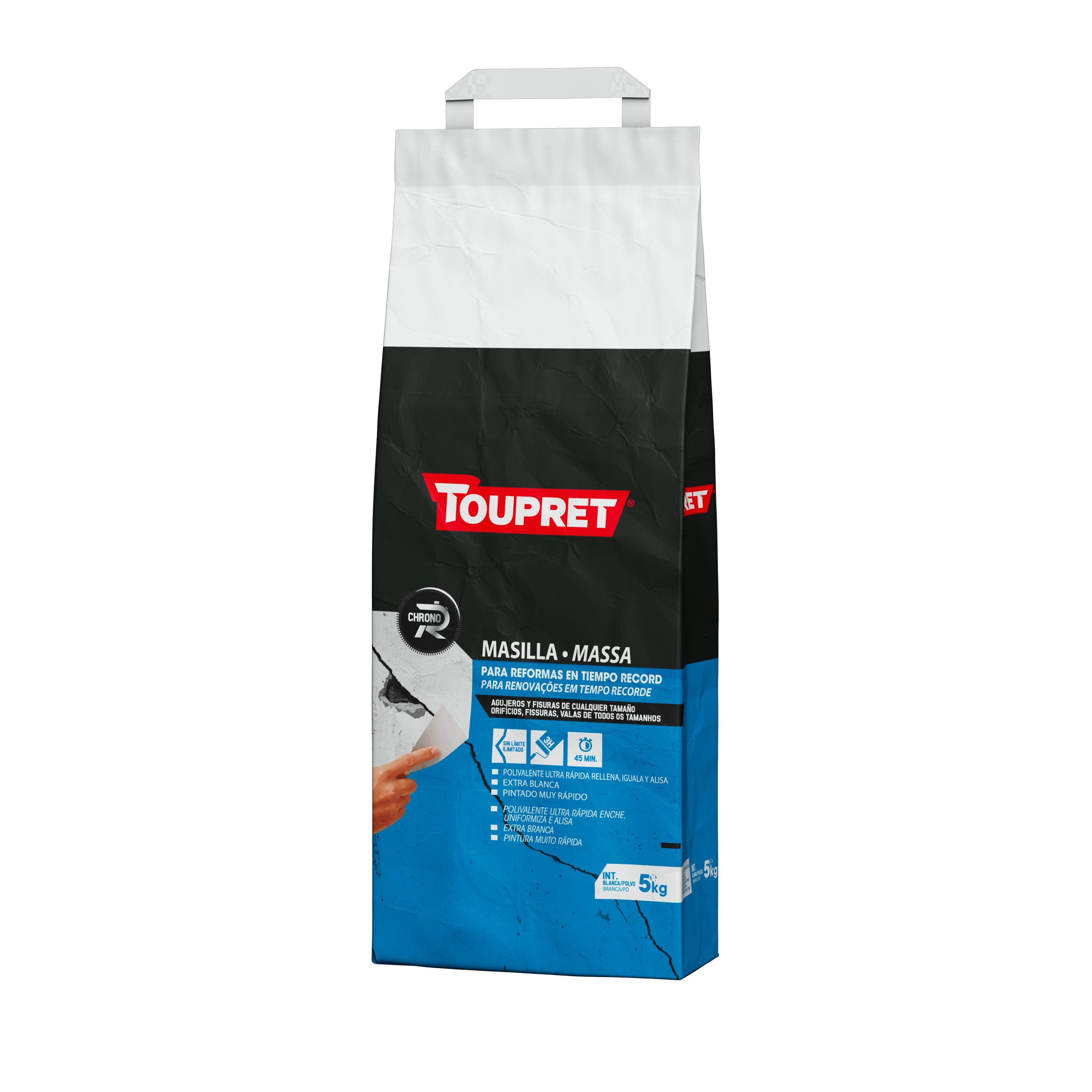 Plaste en polvo chrono ultrarrápida toupret 5kg