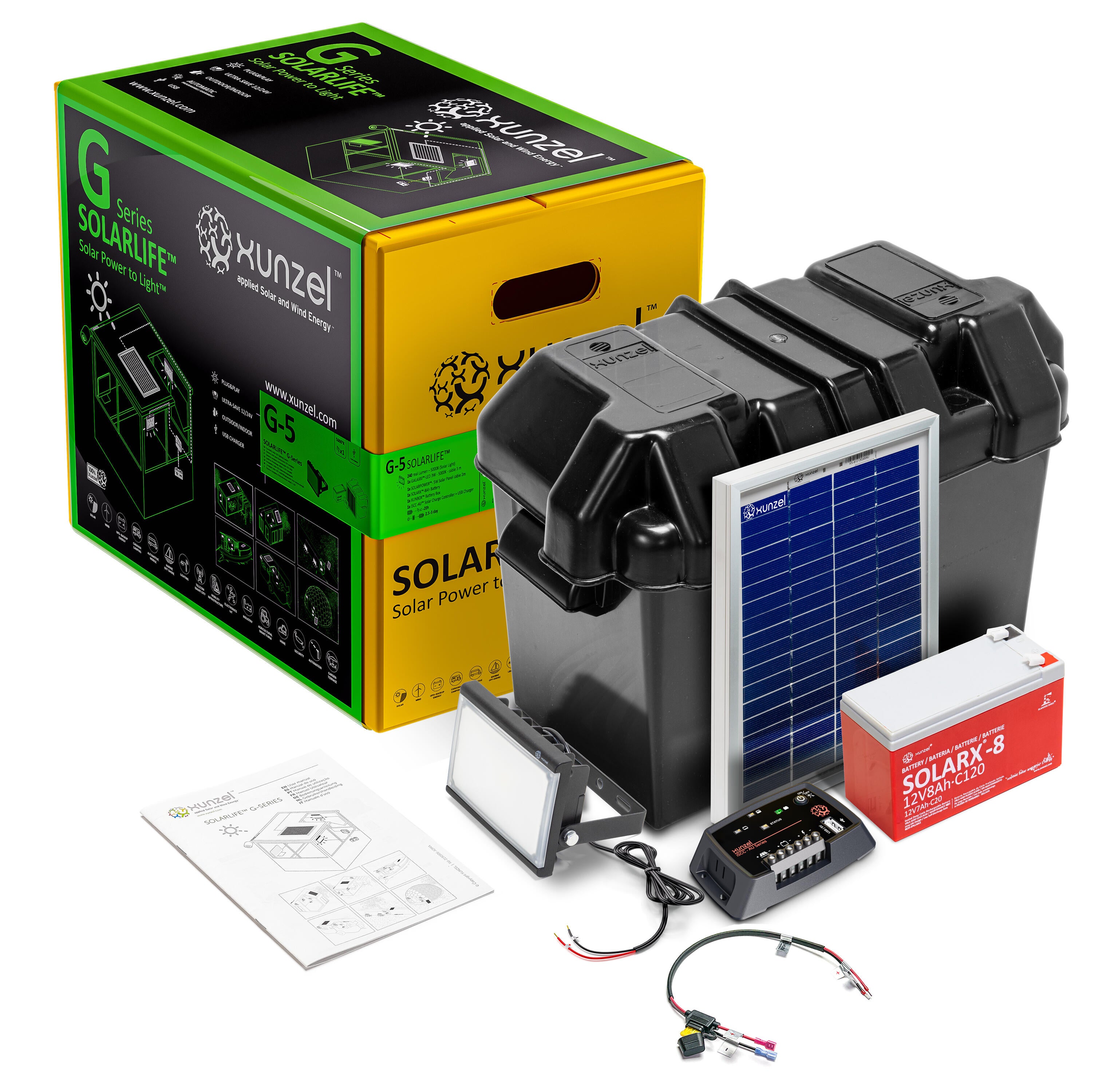 Kit solar de iluminación led de alta eficiencia solarlife-xunzel-g5