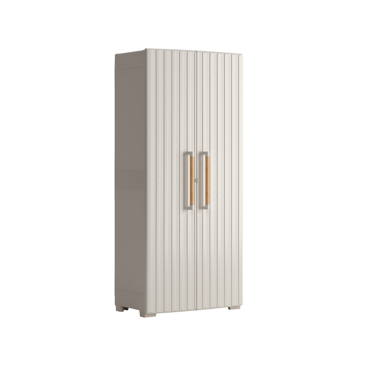 Armario alto baldas groove escobero 180x80x45 cm para uso interior / exterior be