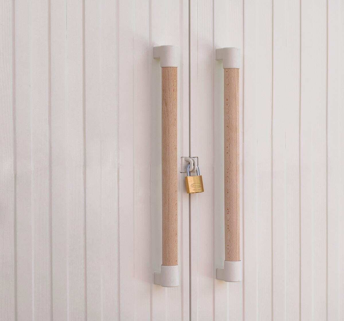 Armadio basso 2 ante Groove KETER in resina, L 80 x H 98 x P 45 cm beige - 7