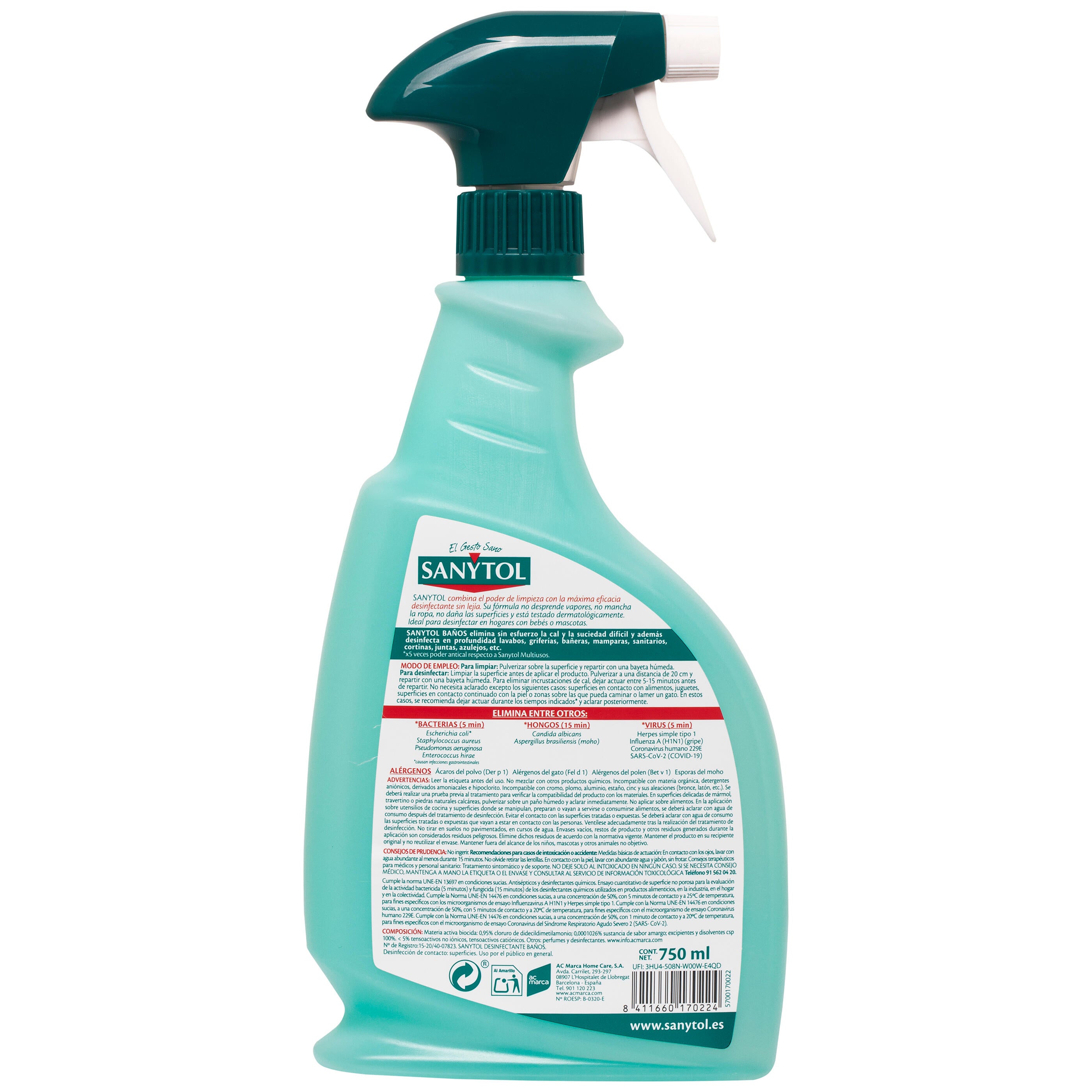 Limpiador baños SANYTOL 750 ml - 2