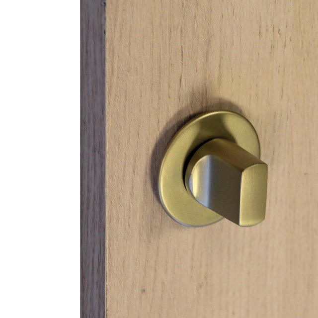 2 rosaces adhésives LINEA BERTOMANI conda/déconda Chemin fer laiton satiné G6